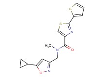 N-[(5-cyclopropyl-3-isoxazolyl)methyl]-N-methyl-2-(2-thienyl)-1,3-thiazole-4-carboxamide