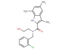 N-(2-chlorobenzyl)-N-(2-hydroxyethyl)-3,5,7-trimethyl-1H-indole-2-carboxamide