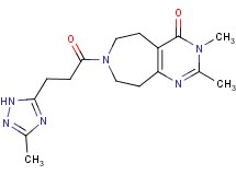 2,3-dimethyl-7-[3-(3-methyl-1H-1,2,4-triazol-5-yl)propanoyl]-3,5,6,7,8,9-hexahydro-4H-pyrimido[4,5-d]azepin-4-one