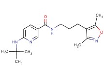 6-(tert-butylamino)-N-[3-(3,5-dimethyl-4-isoxazolyl)propyl]nicotinamide