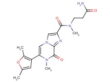 N-(3-amino-3-oxopropyl)-6-(2,5-dimethyl-3-furyl)-N,7-dimethyl-8-oxo-7,8-dihydroimidazo[1,2-a]pyrazine-2-carboxamide