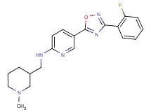 5-[3-(2-fluorophenyl)-1,2,4-oxadiazol-5-yl]-N-[(1-methyl-3-piperidinyl)methyl]-2-pyridinamine