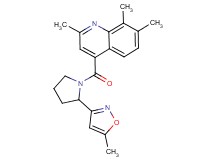 2,7,8-trimethyl-4-{[2-(5-methyl-3-isoxazolyl)-1-pyrrolidinyl]carbonyl}quinoline