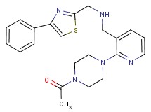 1-[2-(4-acetyl-1-piperazinyl)-3-pyridinyl]-N-[(4-phenyl-1,3-thiazol-2-yl)methyl]methanamine