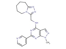 1-methyl-6-pyridin-3-yl-N-(6,7,8,9-tetrahydro-5H-[1,2,4]triazolo[4,3-a]azepin-3-ylmethyl)-1H-pyrazolo[3,4-d]pyrimidin-4-amine