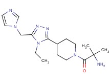 (2-{4-[4-ethyl-5-(1H-imidazol-1-ylmethyl)-4H-1,2,4-triazol-3-yl]-1-piperidinyl}-1,1-dimethyl-2-oxoethyl)amine dihydrochloride
