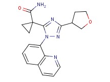1-[1-quinolin-8-yl-3-(tetrahydrofuran-3-yl)-1H-1,2,4-triazol-5-yl]cyclopropanecarboxamide