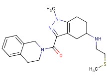 3-(3,4-dihydro-2(1H)-isoquinolinylcarbonyl)-1-methyl-N-[2-(methylthio)ethyl]-4,5,6,7-tetrahydro-1H-indazol-5-amine
