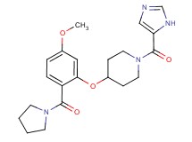 1-(1H-imidazol-5-ylcarbonyl)-4-[5-methoxy-2-(pyrrolidin-1-ylcarbonyl)phenoxy]piperidine