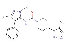 N-(1,3-dimethyl-4-phenyl-1H-pyrazol-5-yl)-4-(4-methyl-1H-pyrazol-3-yl)piperidine-1-carboxamide