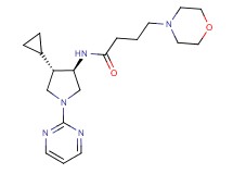 N-[rel-(3R,4S)-4-cyclopropyl-1-(2-pyrimidinyl)-3-pyrrolidinyl]-4-(4-morpholinyl)butanamide hydrochloride
