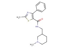 2-methyl-N-[(1-methylpiperidin-3-yl)methyl]-4-phenyl-1,3-thiazole-5-carboxamide