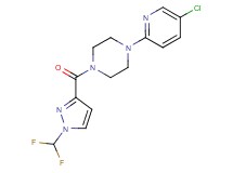 1-(5-chloro-2-pyridinyl)-4-{[1-(difluoromethyl)-1H-pyrazol-3-yl]carbonyl}piperazine