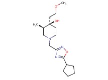 (3R*,4R*)-1-[(5-cyclopentyl-1,2,4-oxadiazol-3-yl)methyl]-4-(2-methoxyethyl)-3-methyl-4-piperidinol