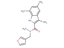 N-(3-furylmethyl)-N,3,5,7-tetramethyl-1H-indole-2-carboxamide
