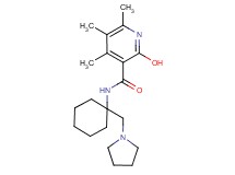 2-hydroxy-4,5,6-trimethyl-N-[1-(1-pyrrolidinylmethyl)cyclohexyl]nicotinamide