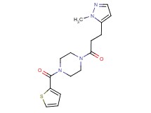 1-[3-(1-methyl-1H-pyrazol-5-yl)propanoyl]-4-(2-thienylcarbonyl)piperazine