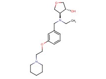 (3R*,4S*)-4-{ethyl[3-(2-piperidin-1-ylethoxy)benzyl]amino}tetrahydrofuran-3-ol