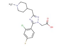 {5-(2-chloro-4-fluorophenyl)-3-[(1-methylpiperidin-4-yl)methyl]-1H-1,2,4-triazol-1-yl}acetic acid
