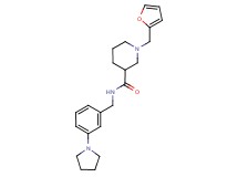 1-(2-furylmethyl)-N-[3-(1-pyrrolidinyl)benzyl]-3-piperidinecarboxamide
