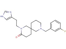8-(3-fluorobenzyl)-2-[2-(1H-imidazol-4-yl)ethyl]-2,8-diazaspiro[5.5]undecan-3-one