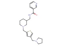 N-[(1-{[4-(1-pyrrolidinylmethyl)-2-thienyl]methyl}-3-piperidinyl)methyl]nicotinamide