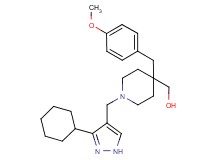 [1-[(3-cyclohexyl-1H-pyrazol-4-yl)methyl]-4-(4-methoxybenzyl)-4-piperidinyl]methanol