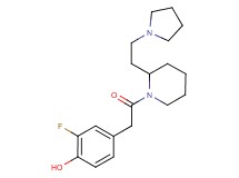 2-fluoro-4-(2-oxo-2-{2-[2-(1-pyrrolidinyl)ethyl]-1-piperidinyl}ethyl)phenol