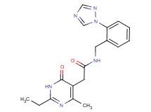2-(2-ethyl-4-methyl-6-oxo-1,6-dihydropyrimidin-5-yl)-N-[2-(1H-1,2,4-triazol-1-yl)benzyl]acetamide