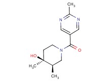 (3R*,4S*)-3,4-dimethyl-1-[(2-methylpyrimidin-5-yl)carbonyl]piperidin-4-ol