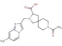 8-acetyl-2-[(7-methylimidazo[1,2-a]pyridin-2-yl)methyl]-2,8-diazaspiro[4.5]decane-3-carboxylic acid