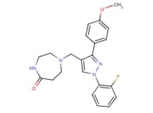 1-{[1-(2-fluorophenyl)-3-(4-methoxyphenyl)-1H-pyrazol-4-yl]methyl}-1,4-diazepan-5-one