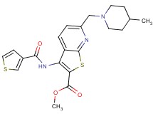methyl 6-[(4-methyl-1-piperidinyl)methyl]-3-[(3-thienylcarbonyl)amino]thieno[2,3-b]pyridine-2-carboxylate