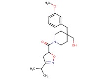 [1-[(3-isopropyl-4,5-dihydro-5-isoxazolyl)carbonyl]-4-(3-methoxybenzyl)-4-piperidinyl]methanol