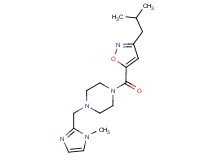 1-[(3-isobutyl-5-isoxazolyl)carbonyl]-4-[(1-methyl-1H-imidazol-2-yl)methyl]piperazine