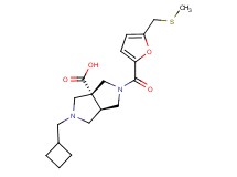 (3aR*,6aR*)-2-(cyclobutylmethyl)-5-{5-[(methylthio)methyl]-2-furoyl}hexahydropyrrolo[3,4-c]pyrrole-3a(1H)-carboxylic acid