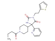 5-(1-butyryl-4-piperidinyl)-5-(2-pyridinyl)-3-[2-(2-thienyl)ethyl]-2,4-imidazolidinedione