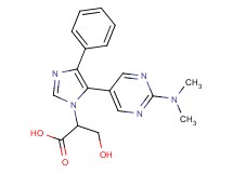 2-{5-[2-(dimethylamino)-5-pyrimidinyl]-4-phenyl-1H-imidazol-1-yl}-3-hydroxypropanoic acid