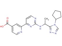2-(2-{[1-(4-cyclopentyl-4H-1,2,4-triazol-3-yl)ethyl]amino}pyrimidin-4-yl)isonicotinic acid