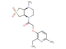 (4aS*,7aR*)-1-{[(2-ethyl-6-methyl-3-pyridinyl)oxy]acetyl}-4-methyloctahydrothieno[3,4-b]pyrazine 6,6-dioxide
