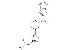 6-{[3-(3-isobutyl-1,2,4-oxadiazol-5-yl)piperidin-1-yl]carbonyl}imidazo[2,1-b][1,3]thiazole