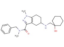 N-benzyl-5-{[(1-hydroxycyclohexyl)methyl]amino}-N,1-dimethyl-4,5,6,7-tetrahydro-1H-indazole-3-carboxamide