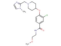 3-chloro-N-(2-methoxyethyl)-4-({1-[(1-methyl-1H-imidazol-2-yl)methyl]-4-piperidinyl}oxy)benzamide