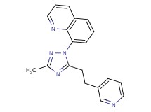 8-[3-methyl-5-(2-pyridin-3-ylethyl)-1H-1,2,4-triazol-1-yl]quinoline