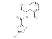 3-amino-N-[1-(3-methylpyridin-2-yl)propyl]-1H-1,2,4-triazole-5-carboxamide