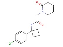 N-[1-(4-chlorophenyl)cyclobutyl]-2-(2-oxopiperidin-1-yl)acetamide
