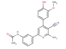 N-{3-[6-amino-5-cyano-4-(4-hydroxy-3-methoxyphenyl)pyridin-2-yl]phenyl}acetamide