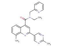 N-ethyl-8-methyl-2-(2-methylpyrimidin-5-yl)-N-(pyridin-2-ylmethyl)quinoline-4-carboxamide
