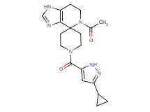 5-acetyl-1'-[(3-cyclopropyl-1H-pyrazol-5-yl)carbonyl]-1,5,6,7-tetrahydrospiro[imidazo[4,5-c]pyridine-4,4'-piperidine]