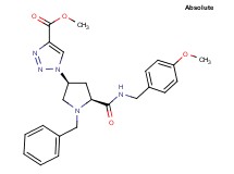 methyl 1-((3S,5S)-1-benzyl-5-{[(4-methoxybenzyl)amino]carbonyl}-3-pyrrolidinyl)-1H-1,2,3-triazole-4-carboxylate